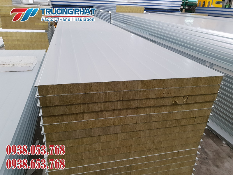 Sản phẩm tấm panel rockwool chống cháy chất lượng cao Trường Phát