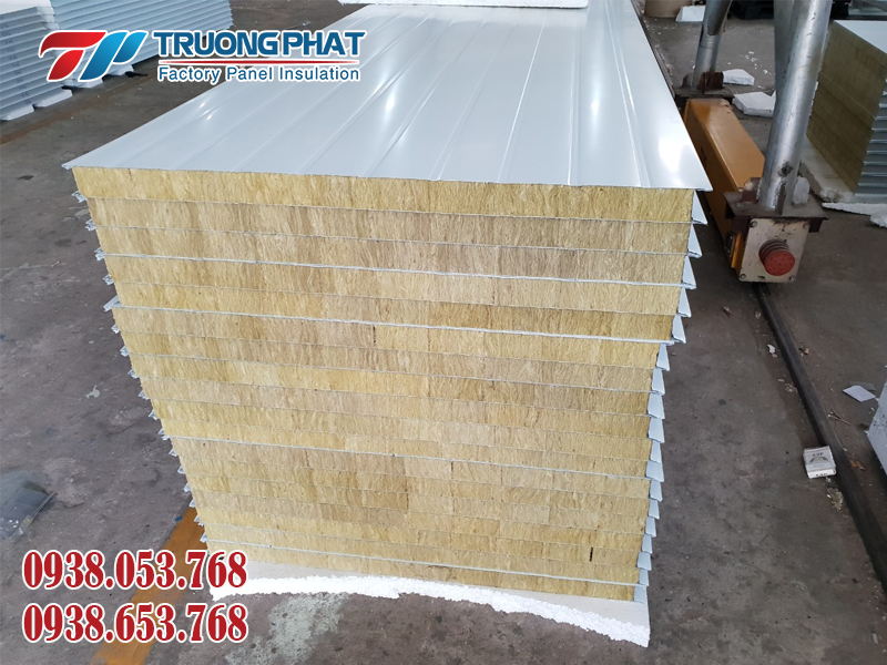 Sản phẩm tấm panel rockwool chống cháy chất lượng cao Trường Phát