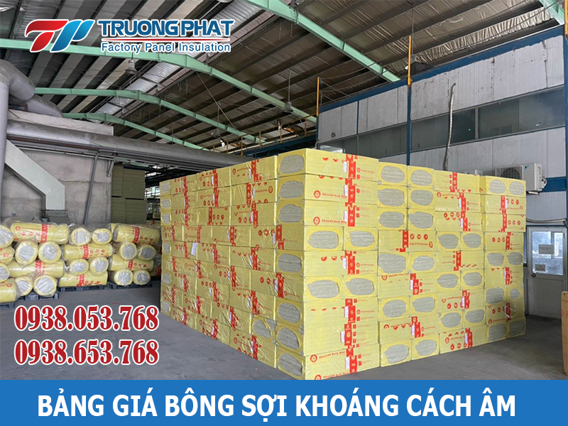 bảng giá bông sợi khoáng cách âm